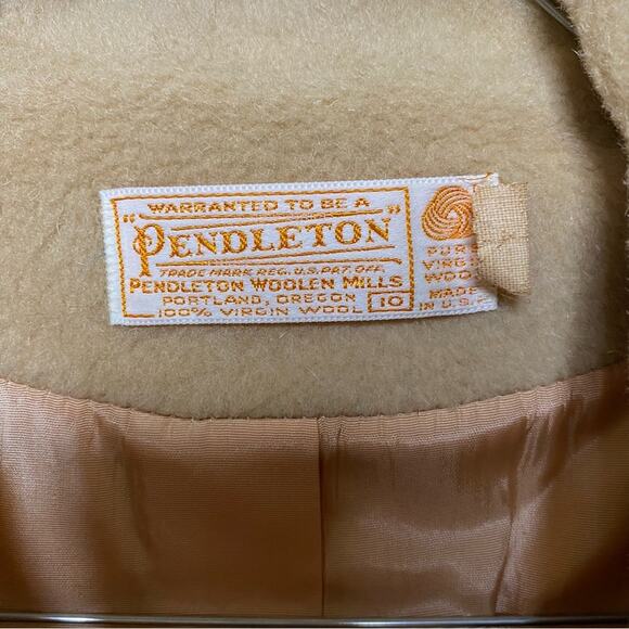 Pendleton Tan Wool Classic Short Pea Coat Jacket Size 10 Womens - Picture 3 of 8